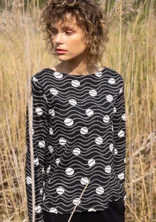 Top "Dina" i ekologisk bomull/modal - svart