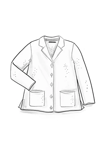 Stickad kavaj i filtad ekologisk ull - laxrosa/melange