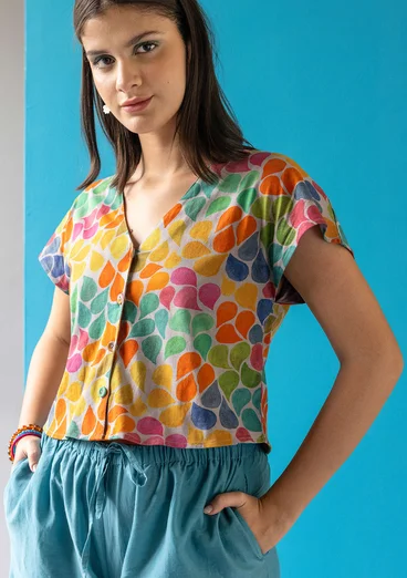 Trikåtop "Petite" i ekologisk bomull - duvgrå