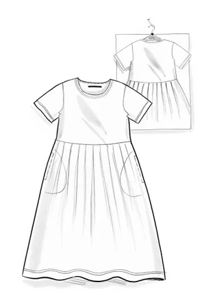 Trikåklänning ”Himla” i ekologisk bomull - rosmarin