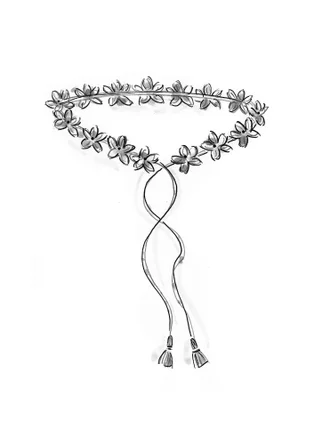 Bälte "Sona" i ekologisk bomull - mörk hibiscus