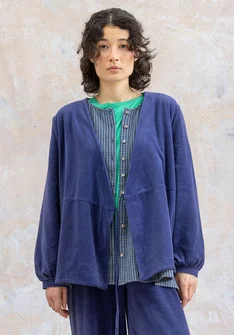 Velourkofta "Cornus" i ekologisk bomull/återvunnen polyester - viol