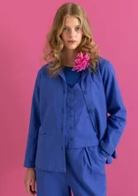 Vävd jacka ”Esme” i bomull/lin - lupin