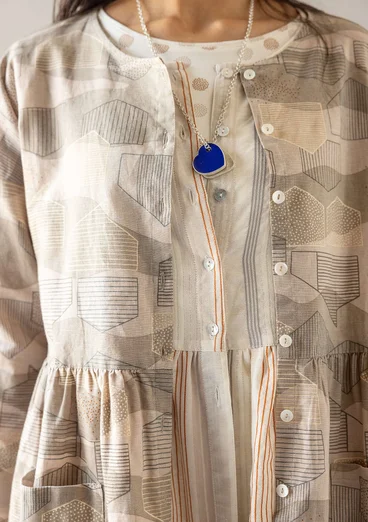 Blus "Alaska" i ekologisk bomull/lin - mullvad