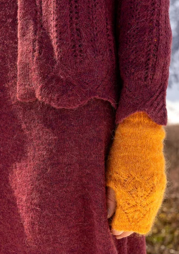 Kofta "Forgetmenot" i alpackamix - aubergine/melange