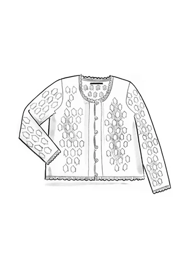 Kofta ”Vendela” i ekologisk/återvunnen bomull - stillahavsblå