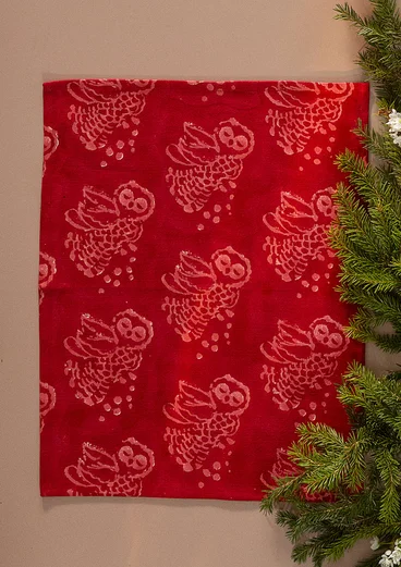 Bordstablett "Taiga" i ekologisk bomull - poppy