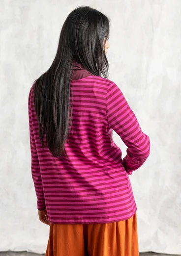 Basrandstop i ekologisk bomull - cerise/rödkål