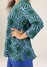 Mönstrad topp "Taiyoko" i lyocell/elastan - regnskogsgrön