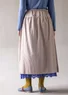 Vävd kjol "Paris" i ekologisk bomull/siden (duvgrå L)