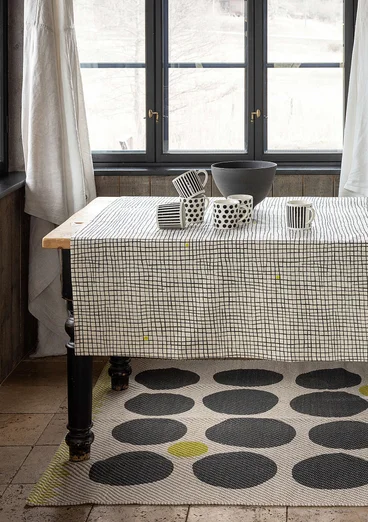 Duk "Joy" i ekologisk bomull - vallmo/pion