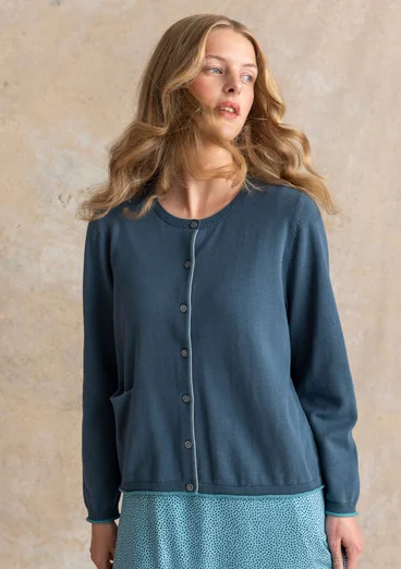 Kofta "Esme" i ekologisk/återvunnen bomull - indigogrön