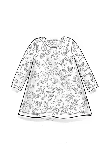 Trikåtop ”Ophelia” i ekologisk bomull/modal - rosmarin/mönstrad