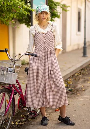 Vävd blus "Amelie" i ekologisk bomull - vanilj