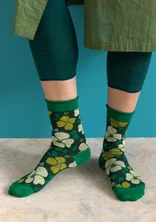 Strumpa ”Theia” i ekologisk bomull - buteljgrön