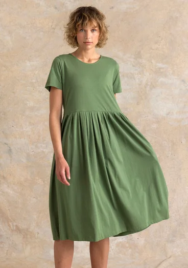 Trikåklänning ”Himla” i ekologisk bomull - rosmarin