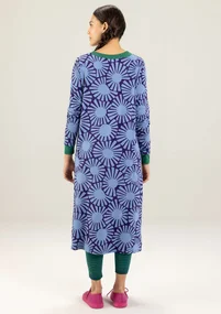 Mönstrad trikåklänning "Taiyoko" i lyocell/elastan - natthimmel