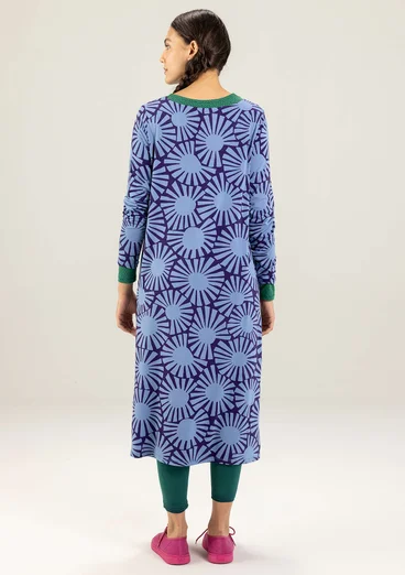 Mönstrad trikåklänning "Taiyoko" i lyocell/elastan - natthimmel