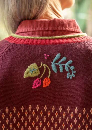 Kofta "Louise" i ullmix - aubergine