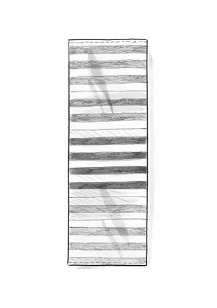 Gångmatta "Suiheisen" i ekologisk bomull - rabarber