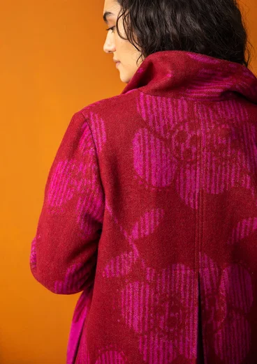 Vävd kappa "Marabel" i ull/polyester - granatäpple