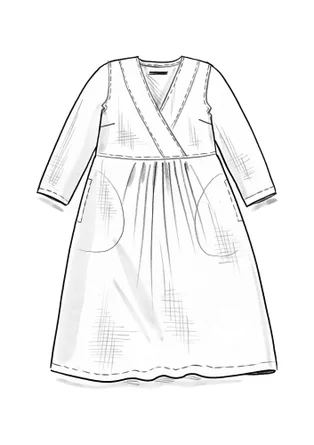 Vävd klänning "Bodil" i lin - svart