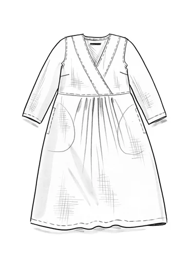 Vävd klänning "Bodil" i lin - svart