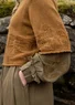 Stickad tröja "Hildur" i ull (mässing/melange XL)