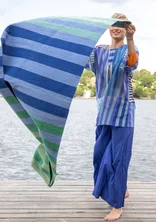 Gångmatta "Suiheisen" i ekologisk bomull - havsblå