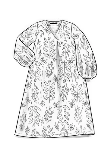 Vävd klänning "Seaweed" i ekologisk bomull - mörk indigo