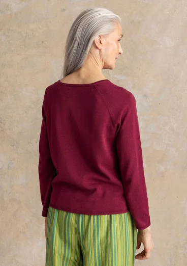 Tröja i ekologisk bomull/lyocell - purpur