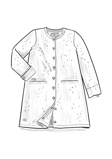 Långkofta i lammullsmix - askgrå/melange