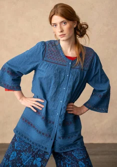 Tunika "Haiku" i ekologisk bomull - mild indigo