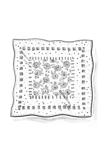 Sjal "Sophie" i ekologisk bomull - lotusgrön