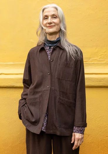 Vävd jacka "Agatha" i ekologisk bomull - mullbär