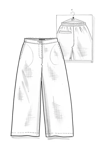 Vävd byxa i ekologisk bomull - svart