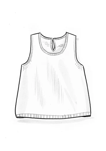 Stickat linne i lin/ekologisk bomull - mandelmjölk