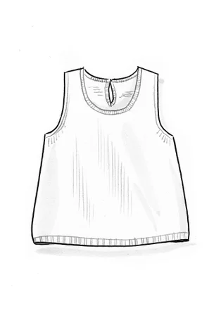 Stickat linne i lin/ekologisk bomull - mandelmjölk