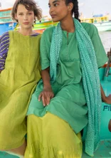 Sjal "Bow" i ekologisk bomull - malakit