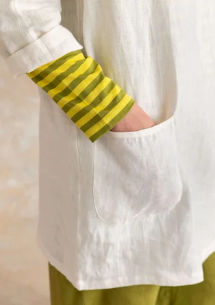 Vävd tunika i lin - halvblekt