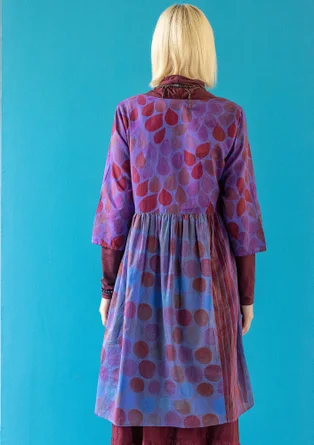 Vävd klänning "Paris" i ekologisk bomull - björnbär