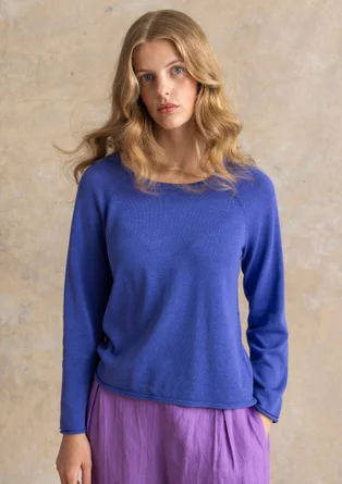 Tröja i ekologisk bomull/lyocell - himmelsblå