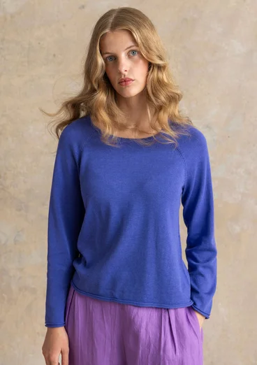 Tröja i ekologisk bomull/lyocell - himmelsblå