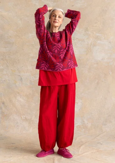 Vävd byxa i lin - amaryllis