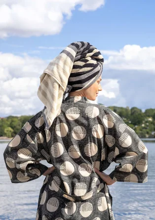 Kimono "Eclipse" i ekologisk bomull - mörk askgrå