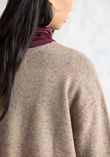 Nepströja i lammullsmix - mullvad/melange