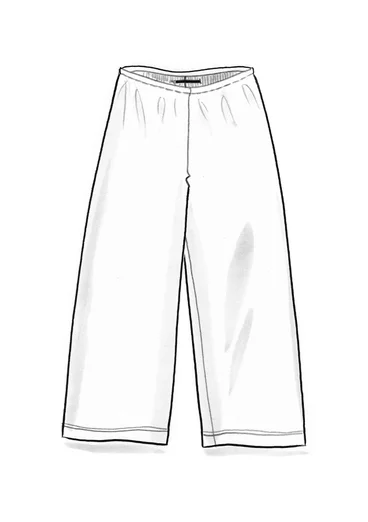 Enfärgad trikåbyxa i ekologisk bomull - svart