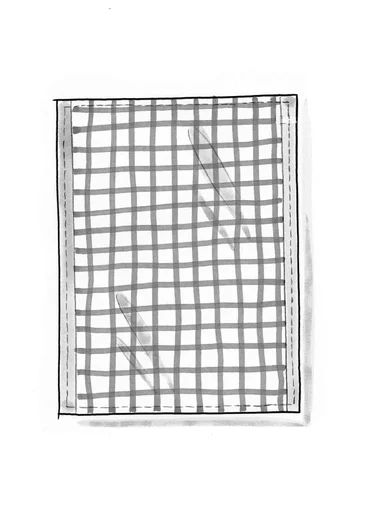 Kökshandduk "Play" i ekologisk bomull - koriander