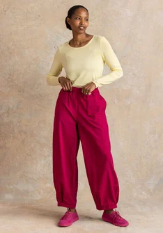 Trikåtop ”Bianca” i lyocell/elastan - pastellgul