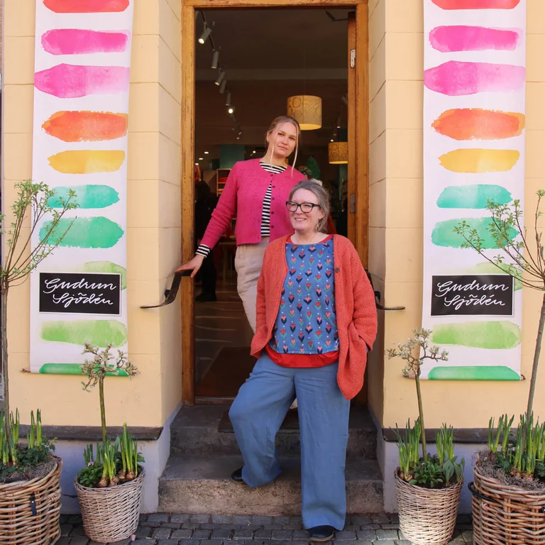 Outside Gudrun Sjödén’s store in Malmö.